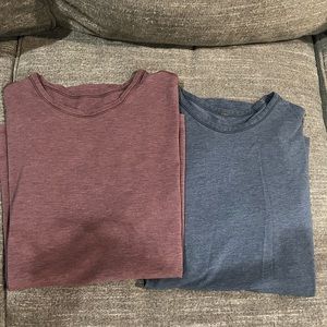 Mens lululemon 5 year basic tee size large. Selling both for $50.